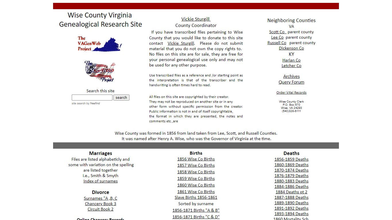 Wise County Genealogy - VAGenWeb